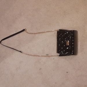 Diamond Quilted Faux patent leather bag